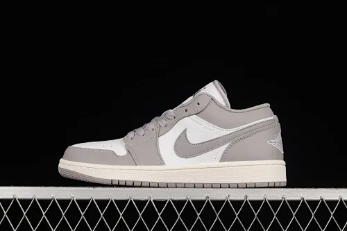 All categories Air Jordan Jordan series basketball shoes Air Jordan 1 Low Z version Air Jordan 1 Low "Vintage Grey" AJ1 Joe 1 white gray low-top basketball shoes 553558-053